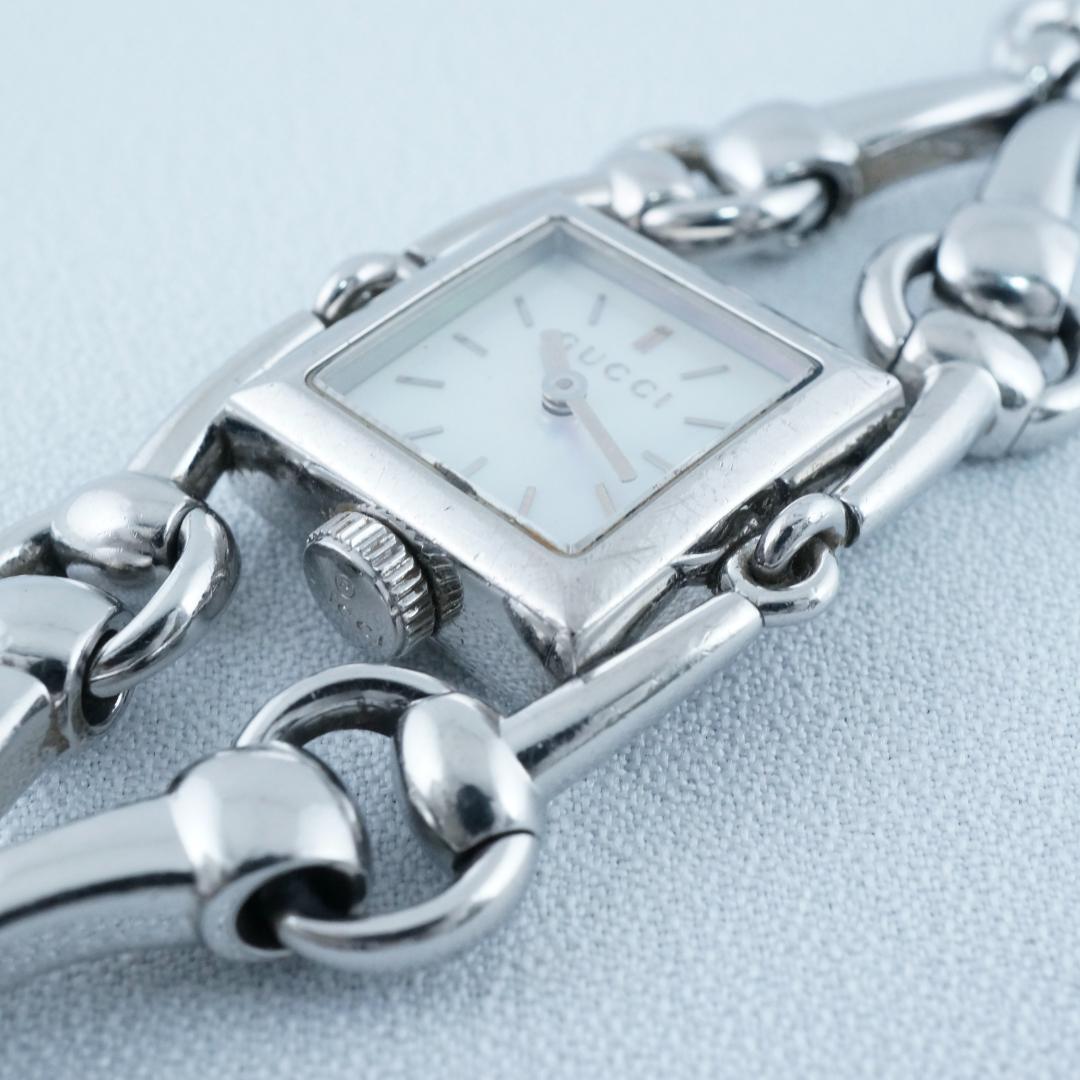 グッチ 116.5 シニョーリア ホワイトシェル クオーツ レディース　腕時計