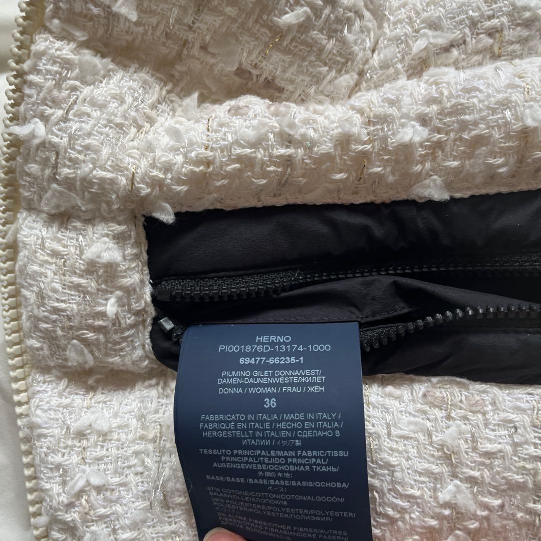Herno フード付きダウンベスト ホワイト