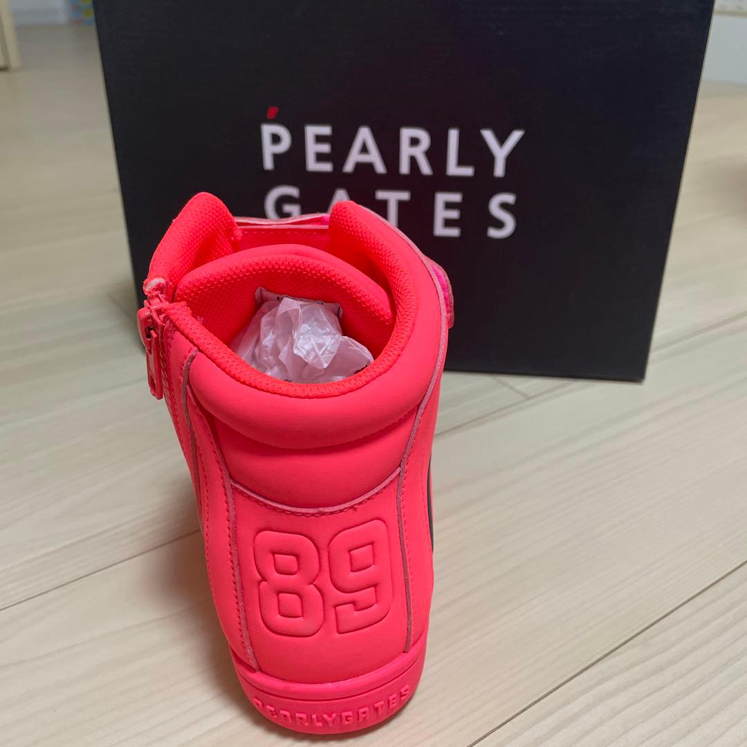新品未使用 PEARLY GATES ピンク ハイカットシューズ24cm