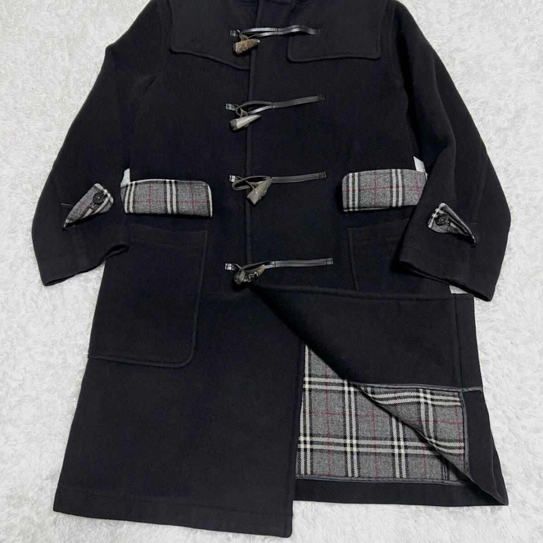 美品 バーバリー L相当 ダッフルコート ロング丈 ノバチェック ハウスチェック