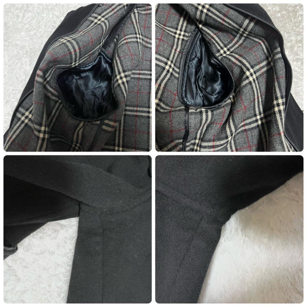 美品 バーバリー L相当 ダッフルコート ロング丈 ノバチェック ハウスチェック