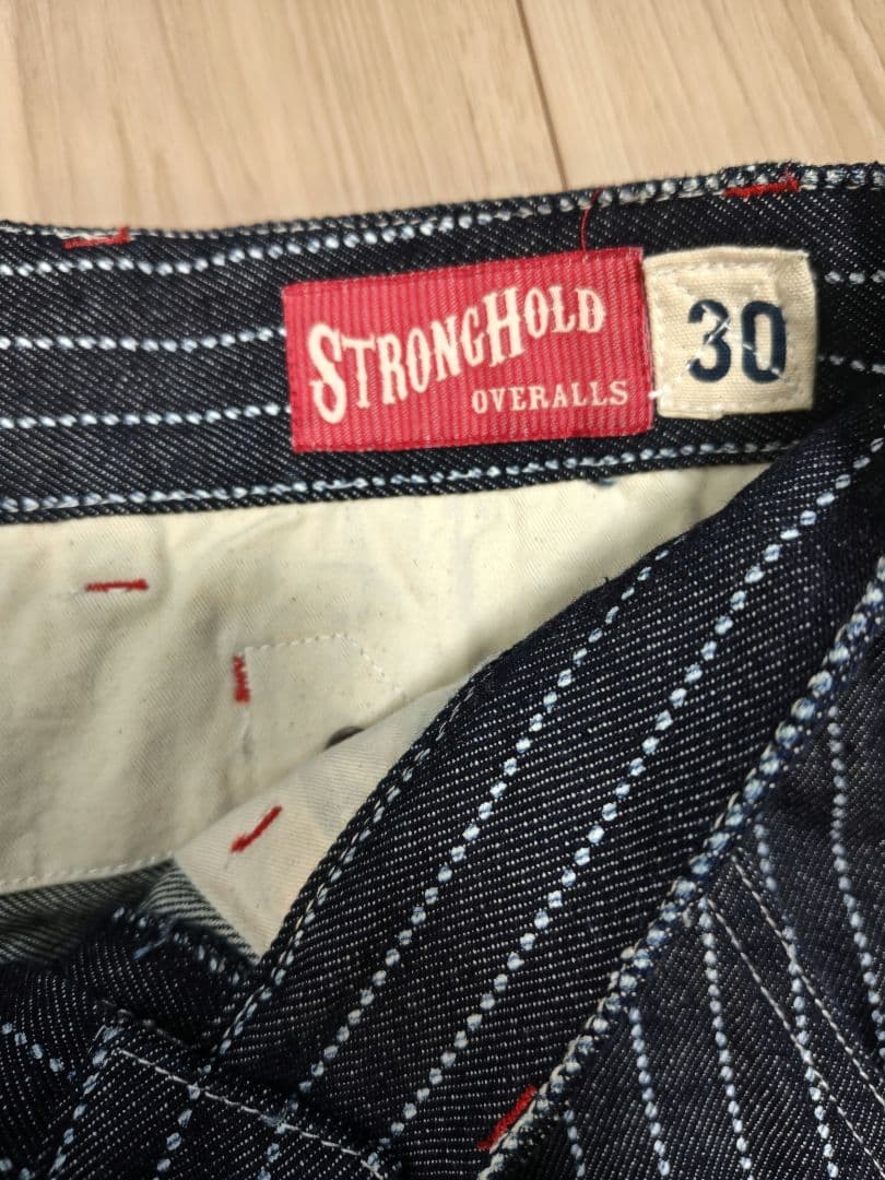 【希少】STRONGHOLD ウォバッシュ ヒッコリー デニム シンチバック
