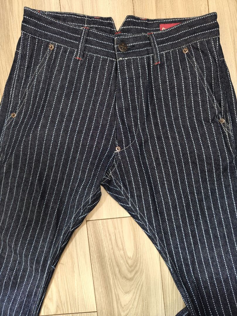 【希少】STRONGHOLD ウォバッシュ ヒッコリー デニム シンチバック