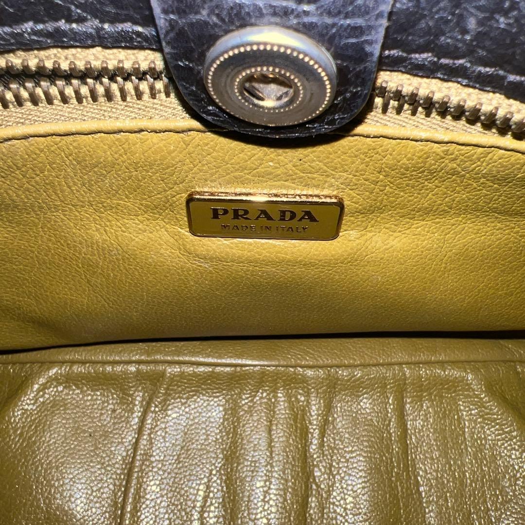 プラダ PRADA ヴィンテージ オールレザー セミショルダーバッグ