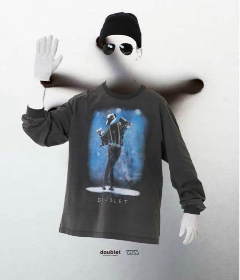 タグありdoublet WISM ヴィンテージTシャツ マイケルジャクソン 黒