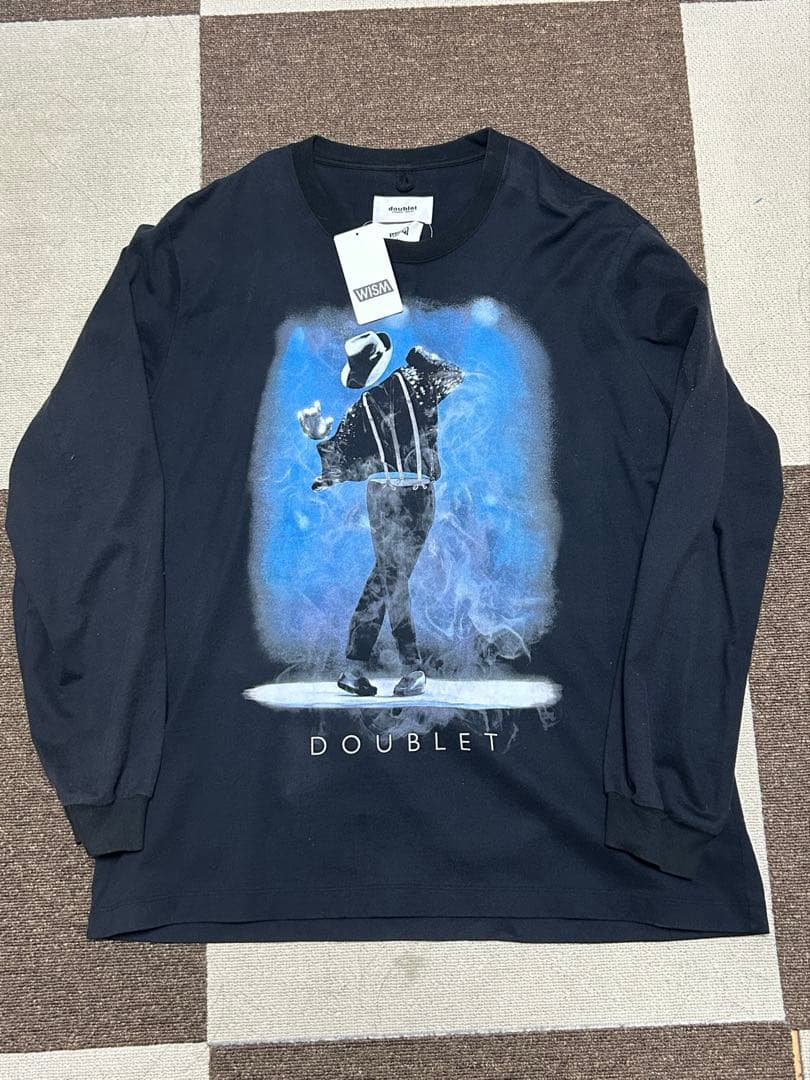 タグありdoublet WISM ヴィンテージTシャツ マイケルジャクソン 黒