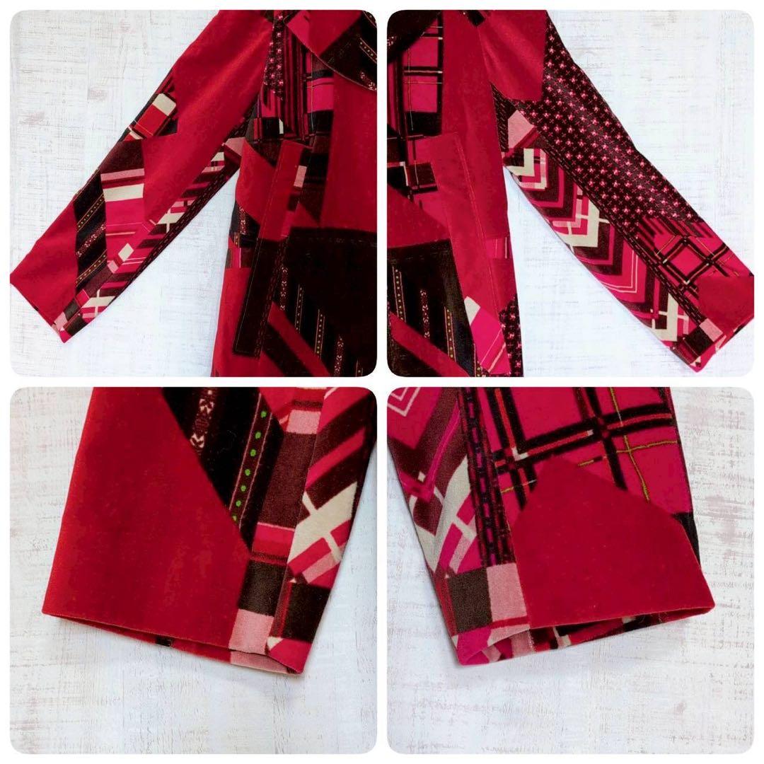 【極美品】ケンゾー ベルベット ジャケット M パッチワーク調 派手 個性的