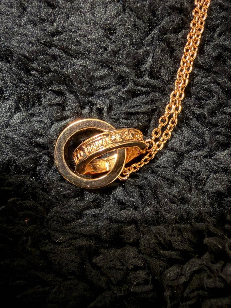 美品　ティファニー インターロッキング ネックレス　ダブルリング　1837