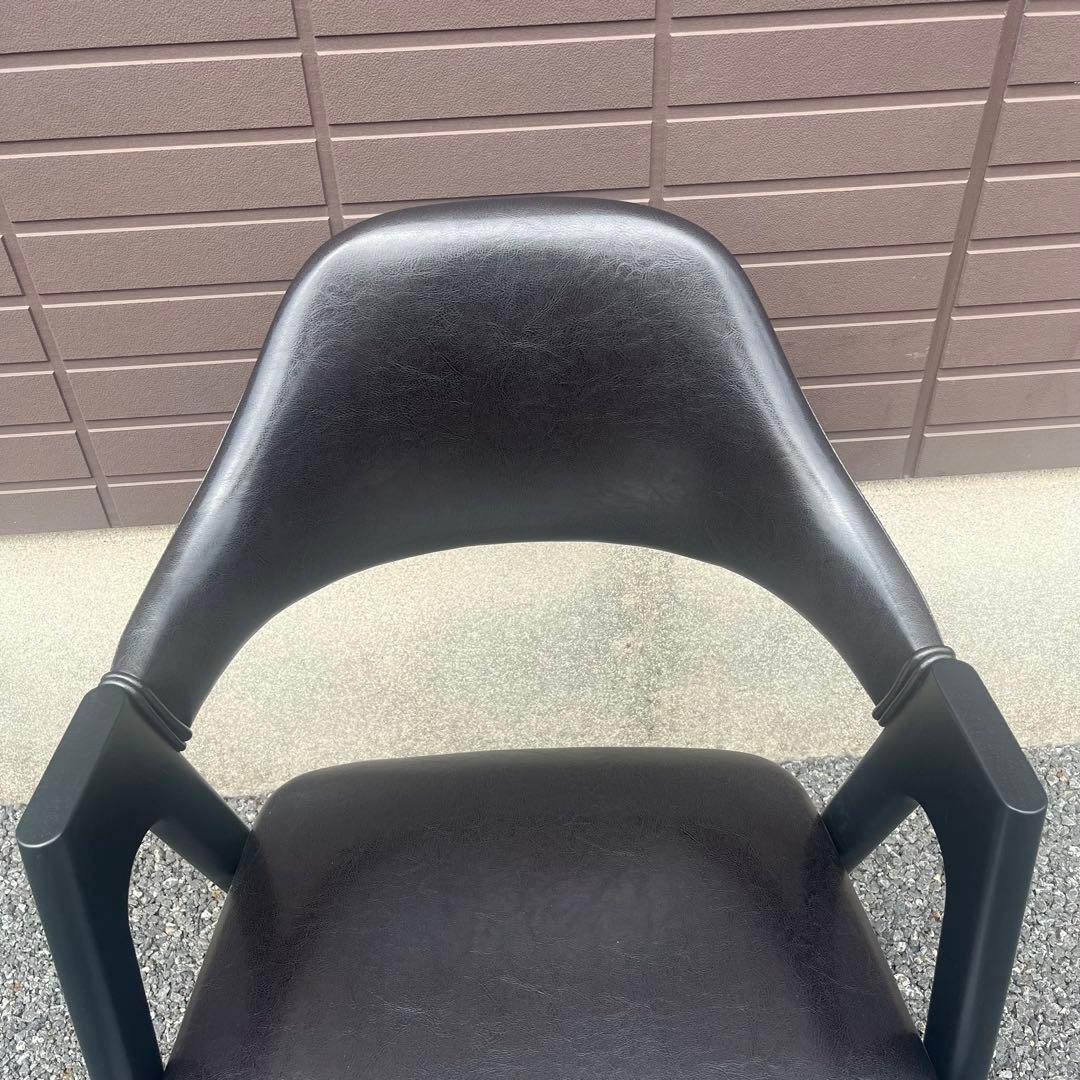 ダイニングチェア 椅子 一脚 ブラス 木製脚 ブラック