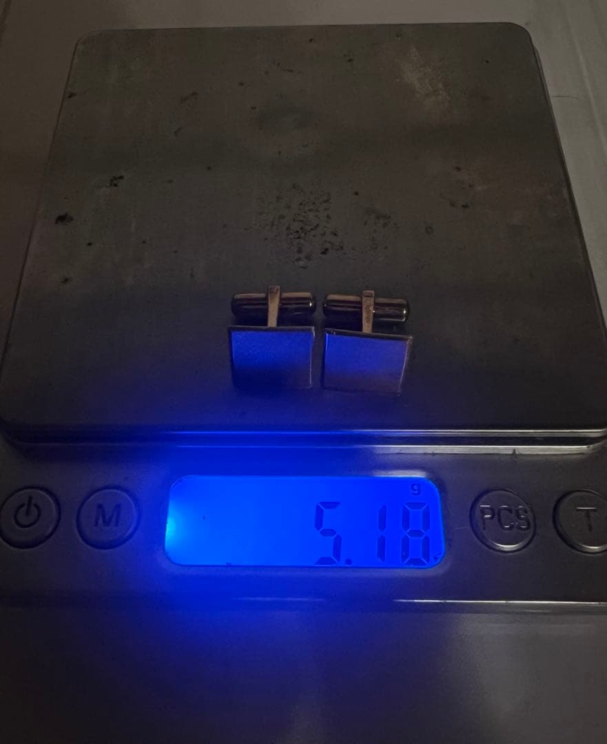 高島屋 K10カフス・タイピン・パールタイタック 3点セット（ケース付き）