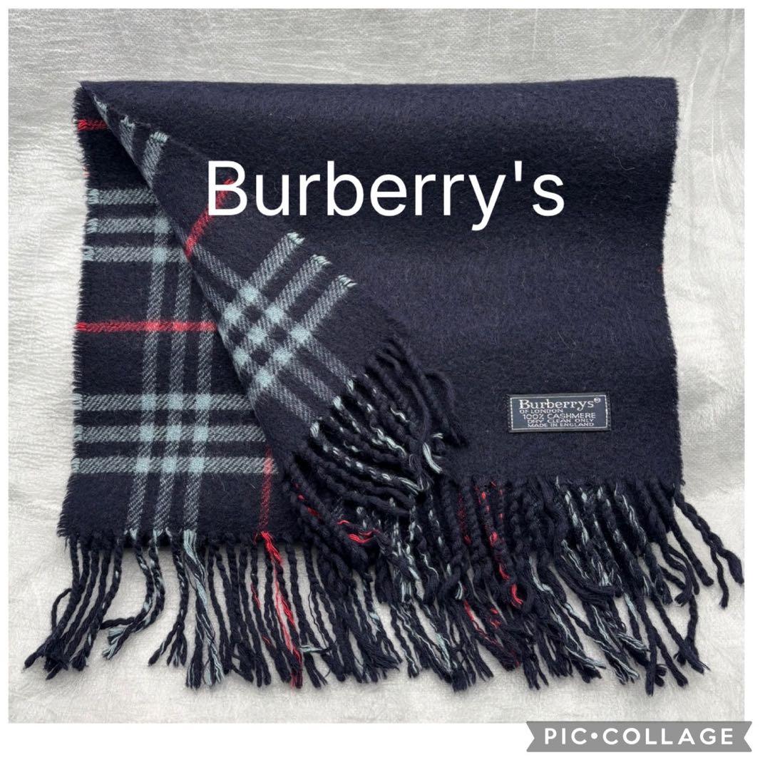 美品　バーバリーズ　ノバチェック　リバーシブルカシミヤ マフラー