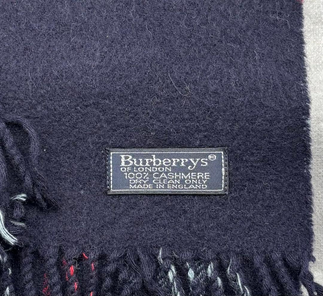 美品　バーバリーズ　ノバチェック　リバーシブルカシミヤ マフラー