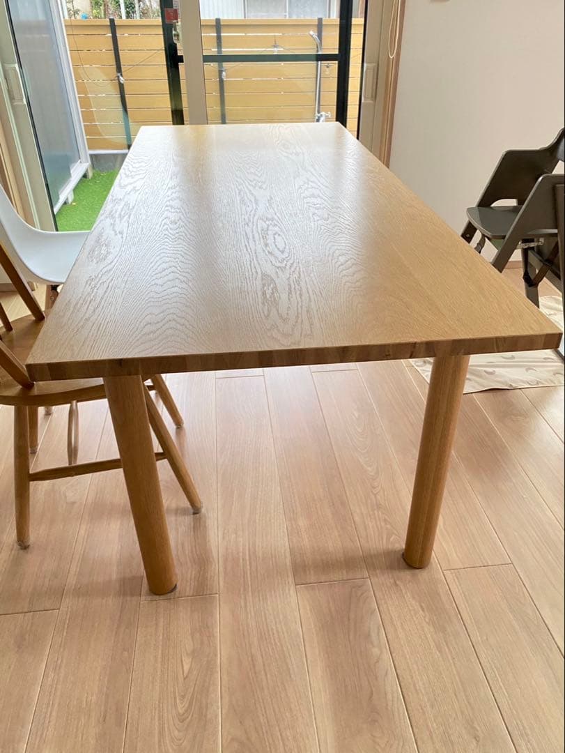 ダイニングテーブル　無印良品　6人掛け　ナチュラルウッド