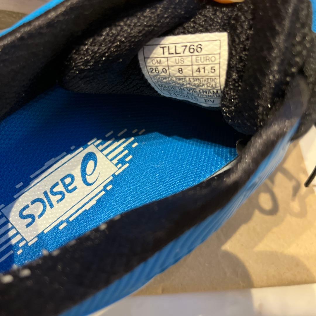 ASICS テニスシューズ 青/黒