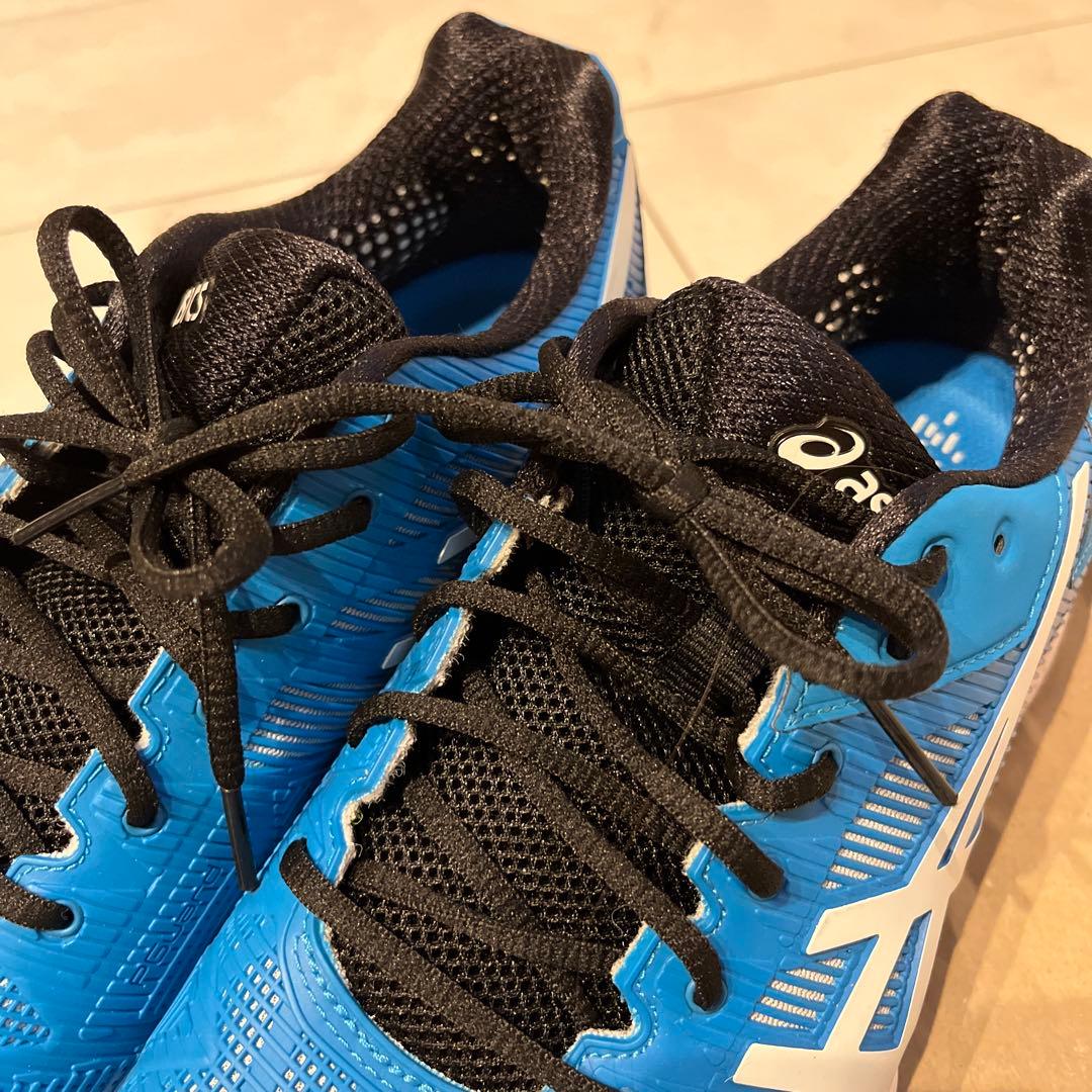 ASICS テニスシューズ 青/黒