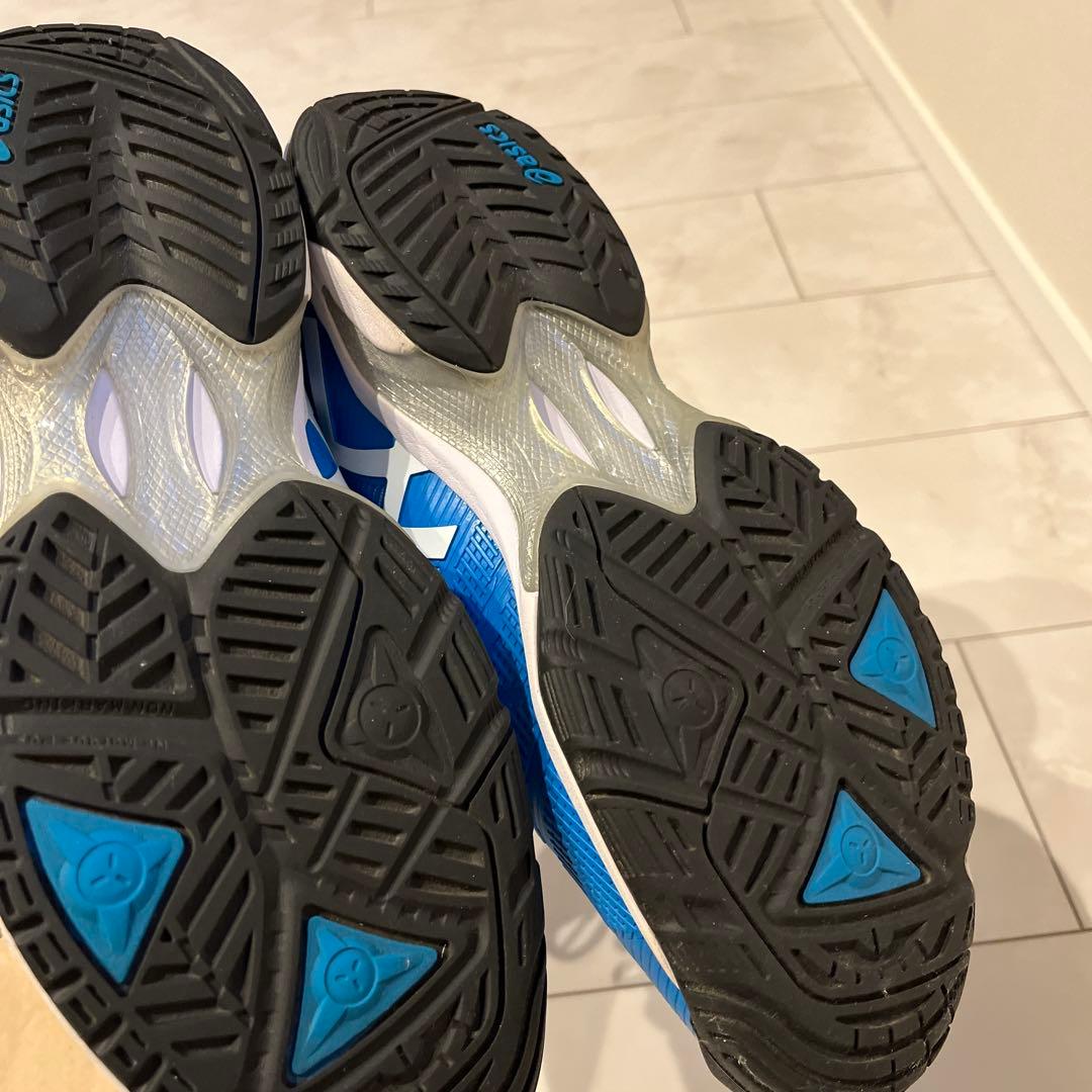 ASICS テニスシューズ 青/黒