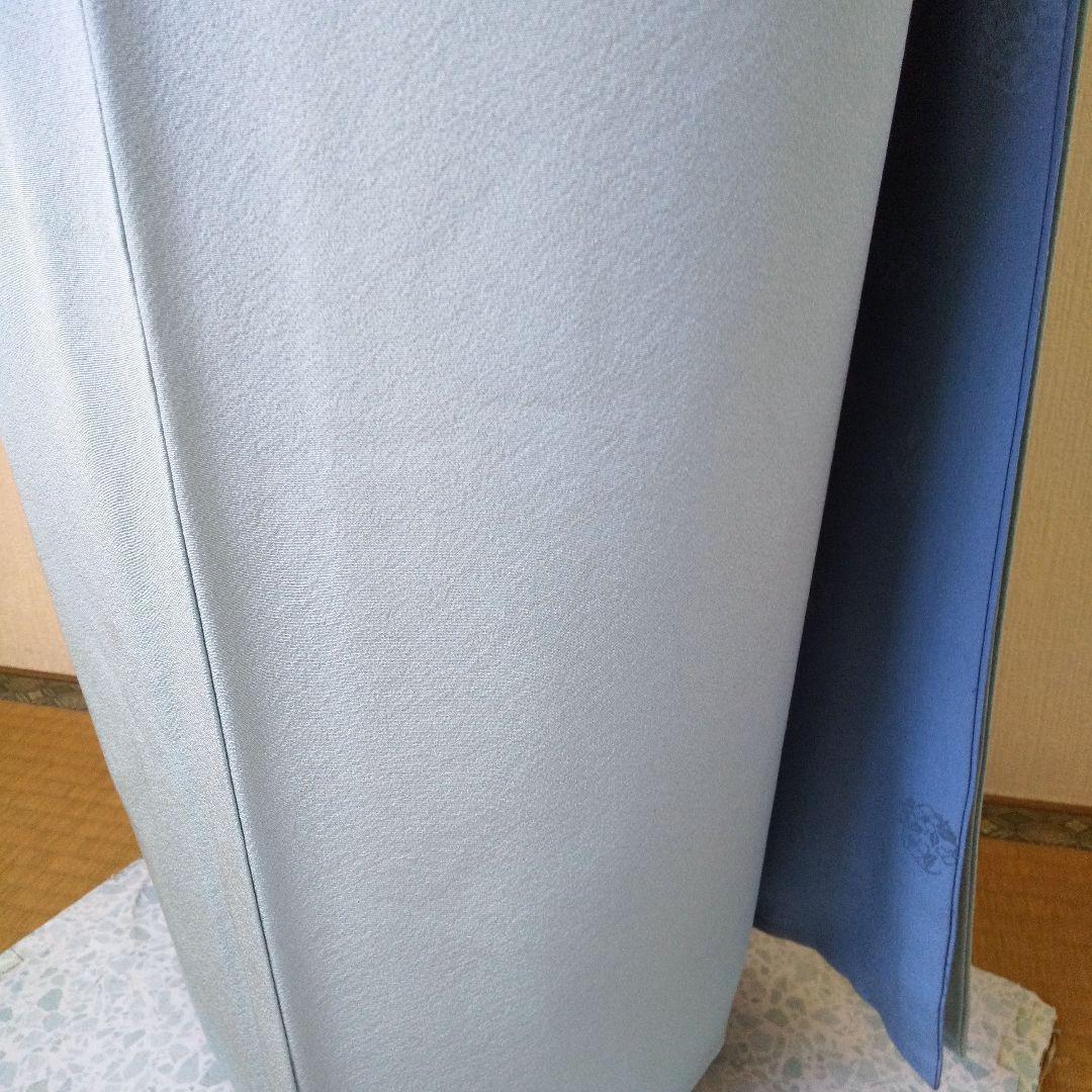 あぃけぃ様・正絹・色無地薄水色系・比翼仕立て・一つ紋・袷、お着物単品、