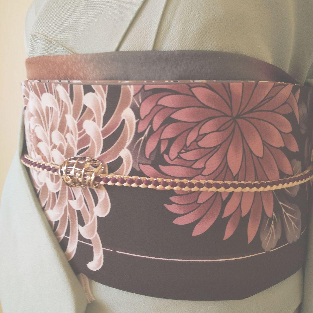 あぃけぃ様・正絹・色無地薄水色系・比翼仕立て・一つ紋・袷、お着物単品、