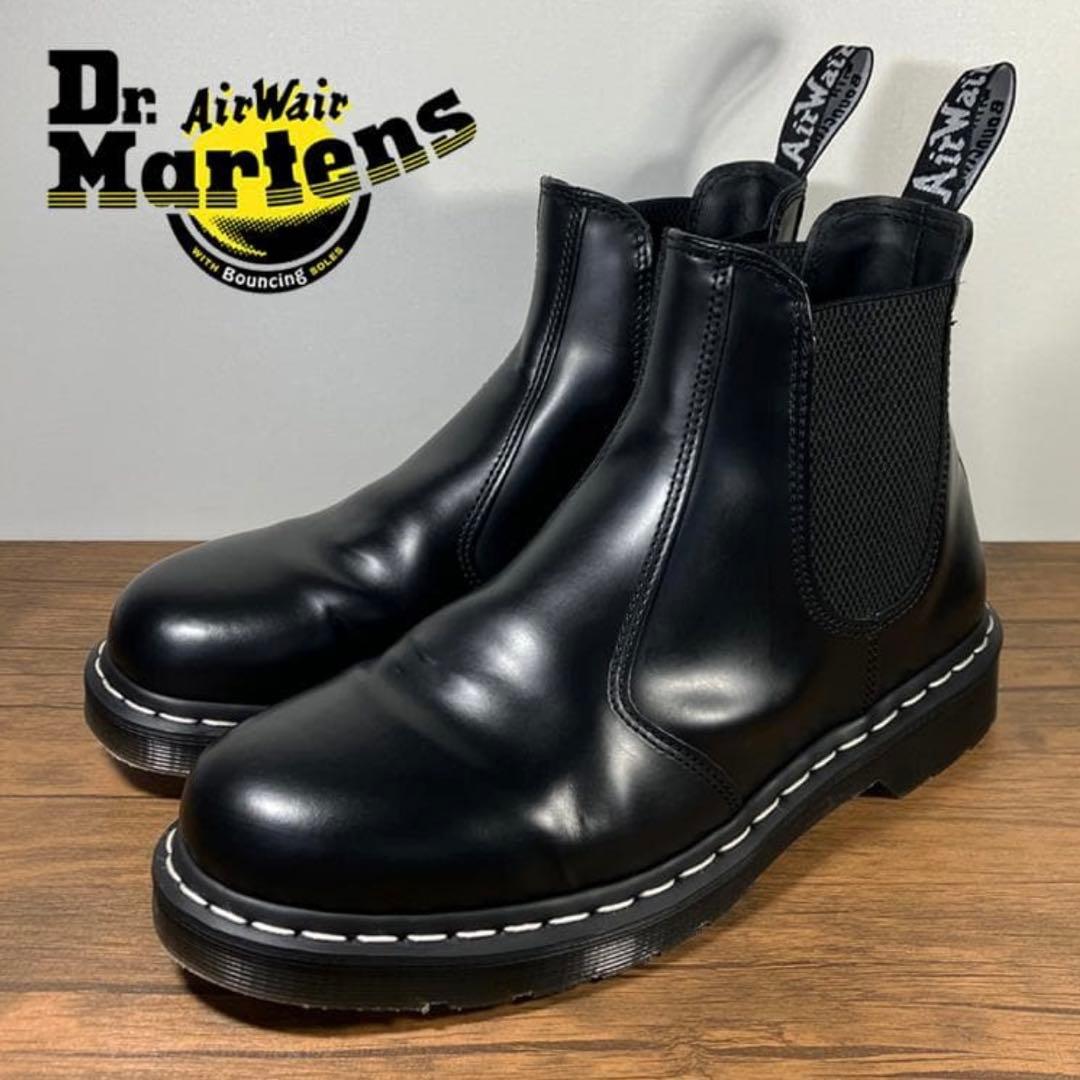 Dr. Martens ホワイトステッチ　チェルシーブーツ　UK9