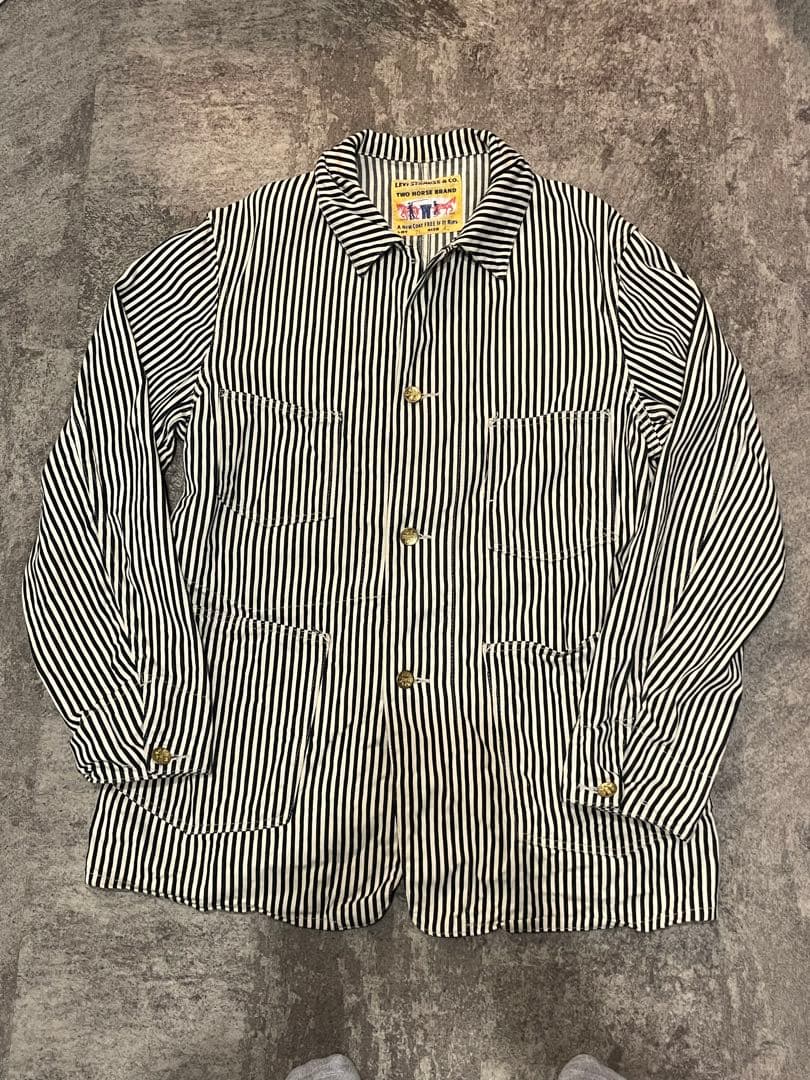 10s〜30s リーバイス　ヒッコリー　カバーオール　チェンジボタン　LVC