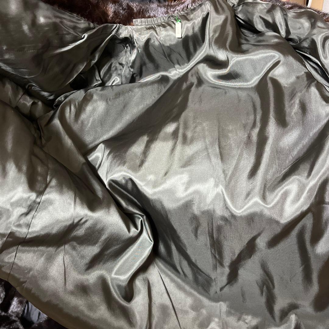 【美品】ミンク 茶色 コート Lucia Bianchi タグ付