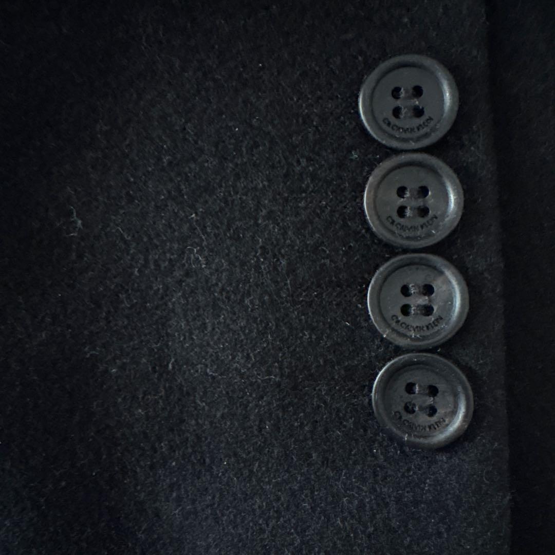 CK   ブラック ダブルブレストコート