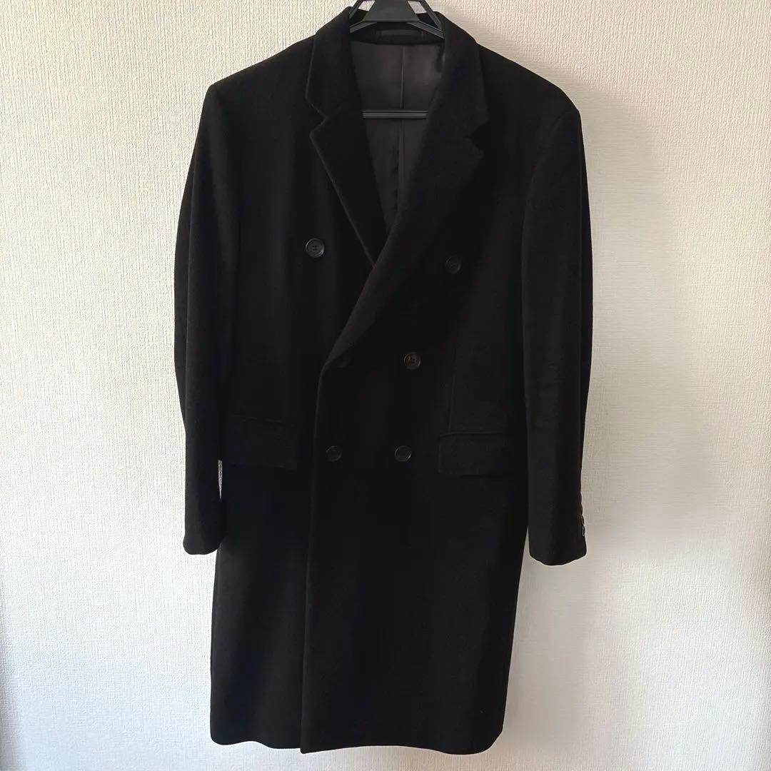 CK   ブラック ダブルブレストコート