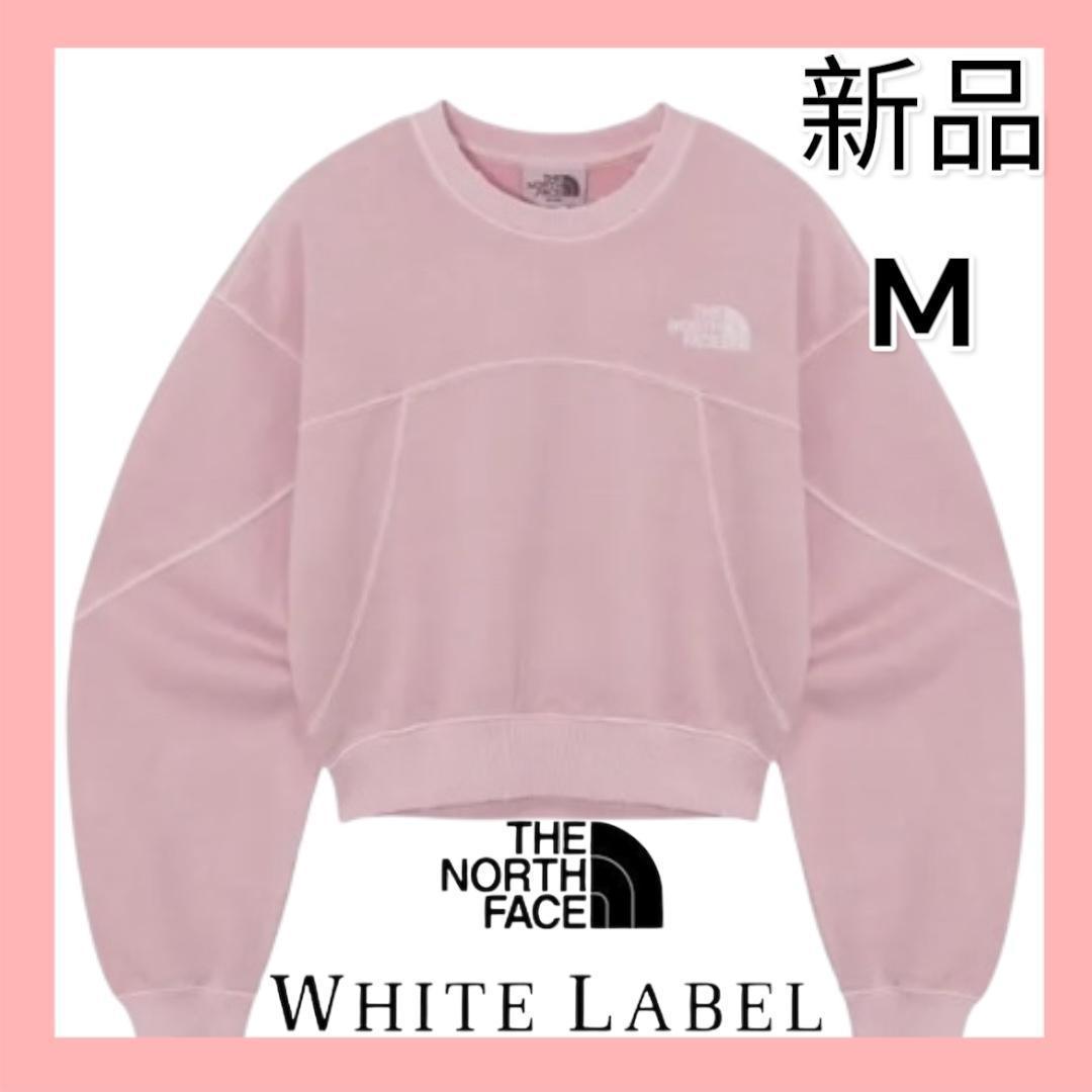 ショート丈⭐️韓国ノースフェイスホワイトレーベル スウェットピンクWM