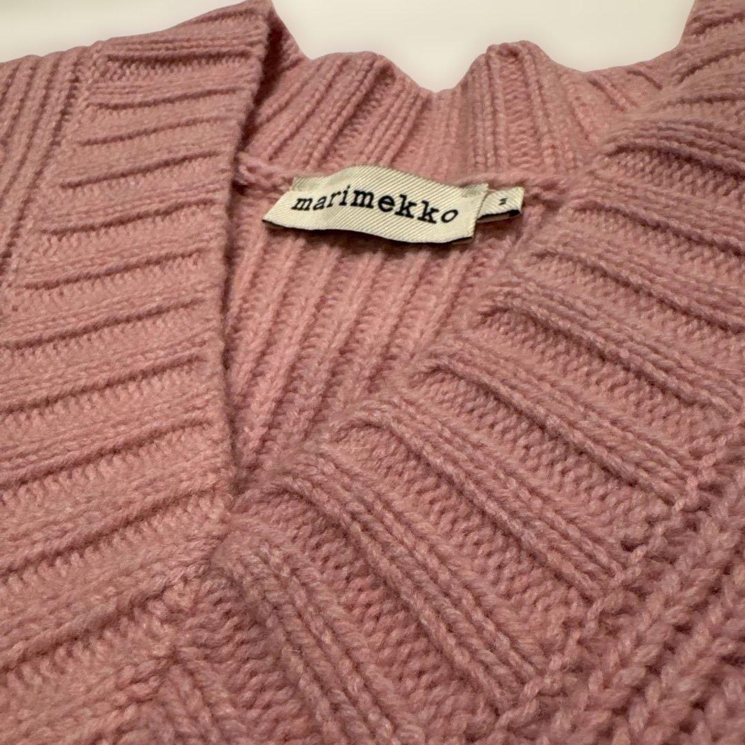 美品 22AW marimekko マリメッコ ピンク ニットベスト サイズM