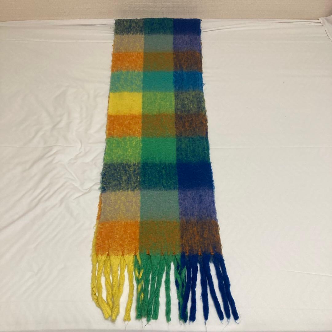 Acne Studios マフラー マルチカラー チェック柄