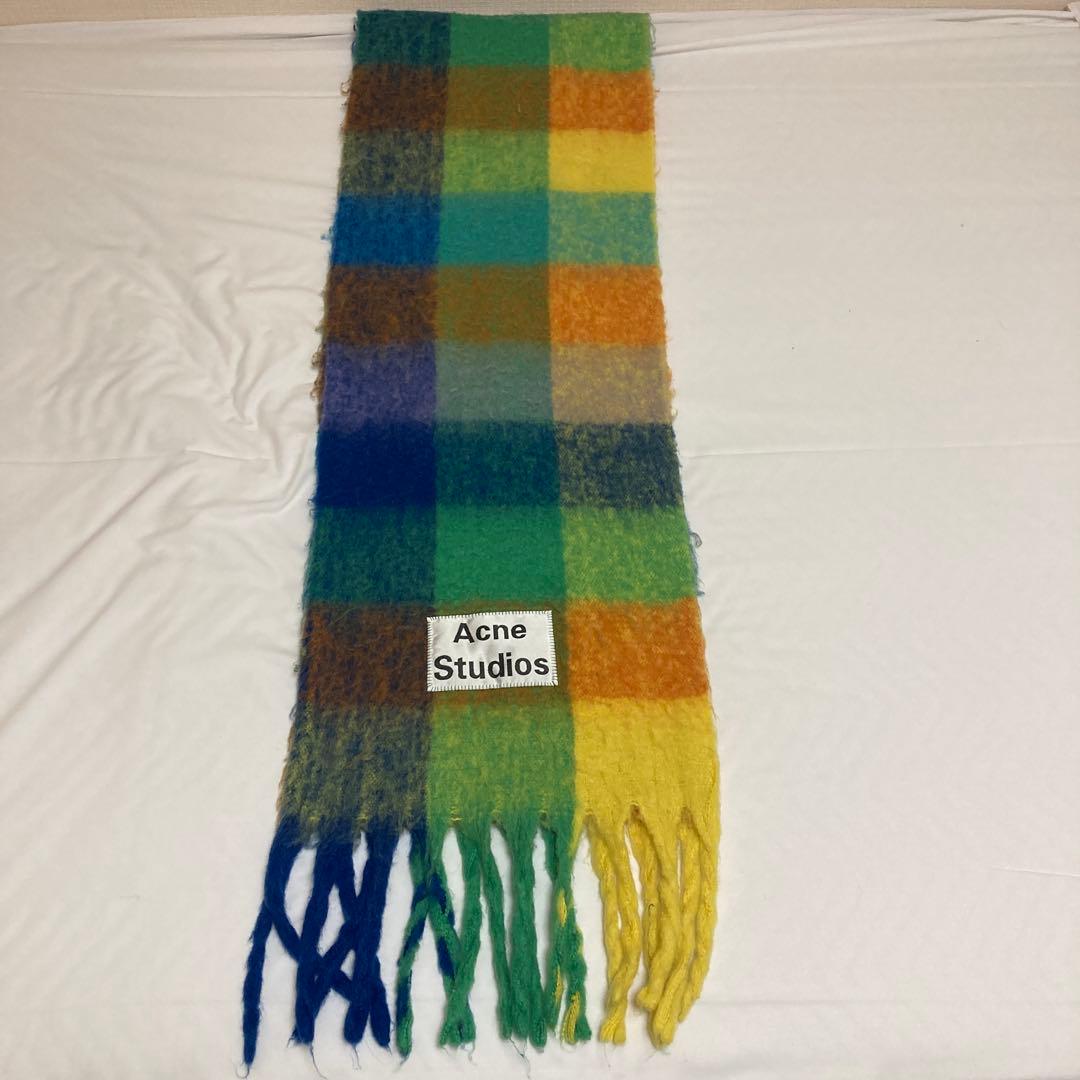 Acne Studios マフラー マルチカラー チェック柄