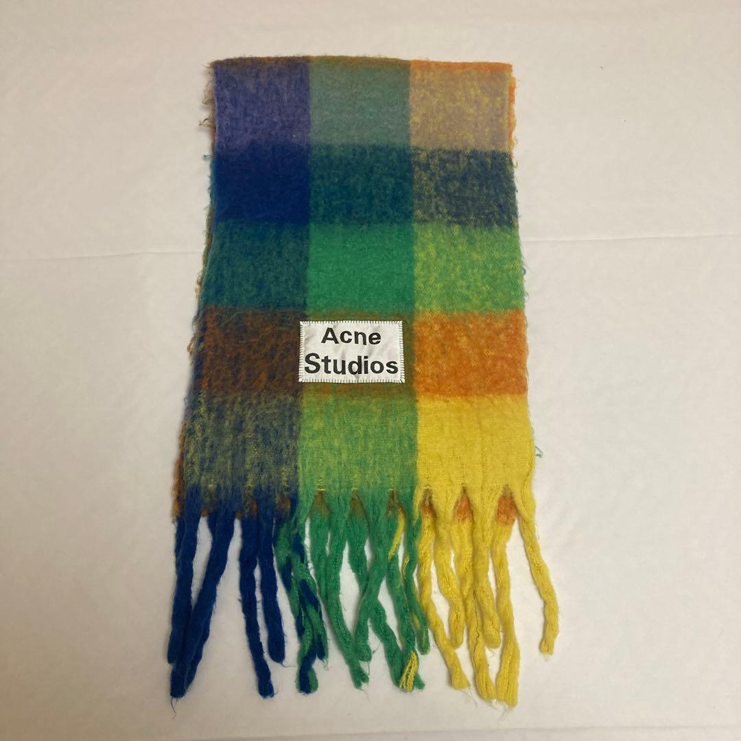 Acne Studios マフラー マルチカラー チェック柄