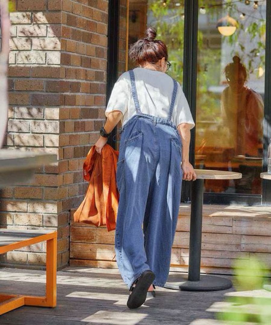 niko and… ニコアンド Misayo ラクテロサロペット　インディゴ　L