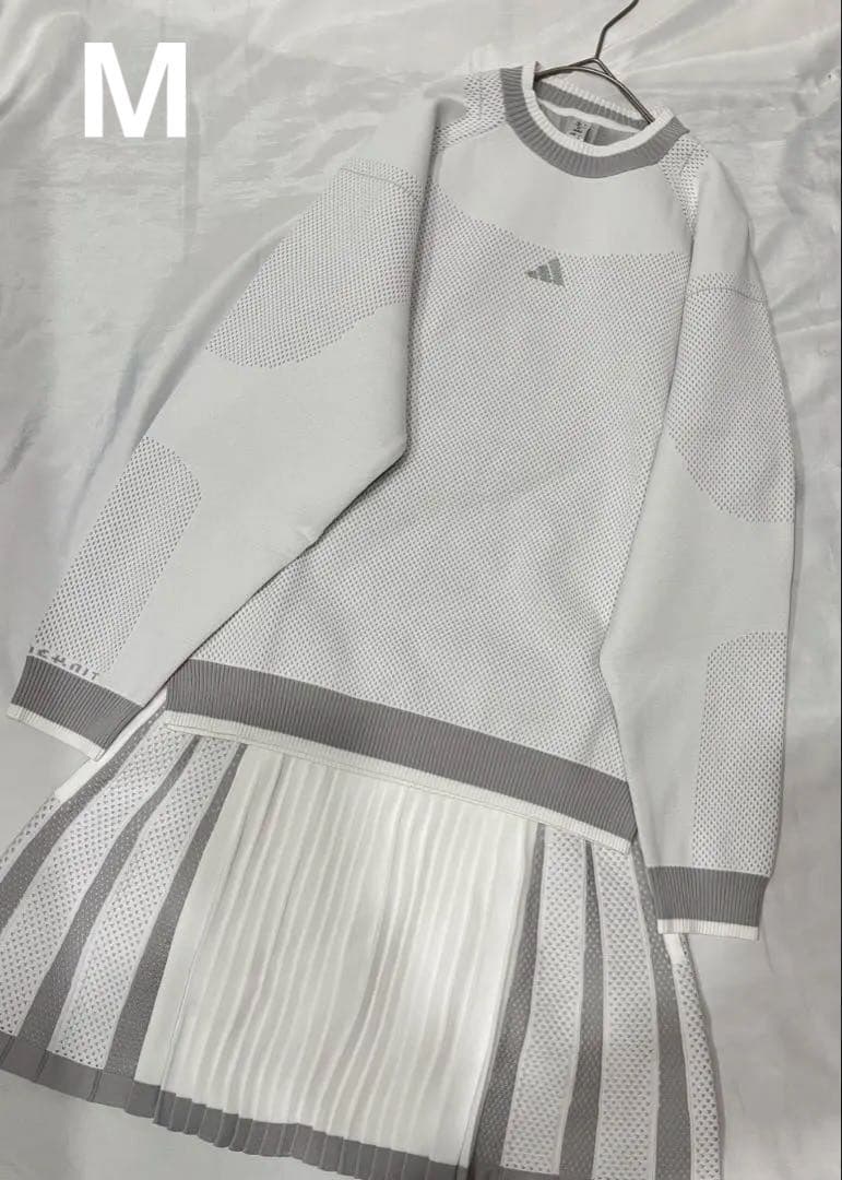 新品adidasゴルフ人気PRIMEKNITニットプリーツスカートセットアップ
