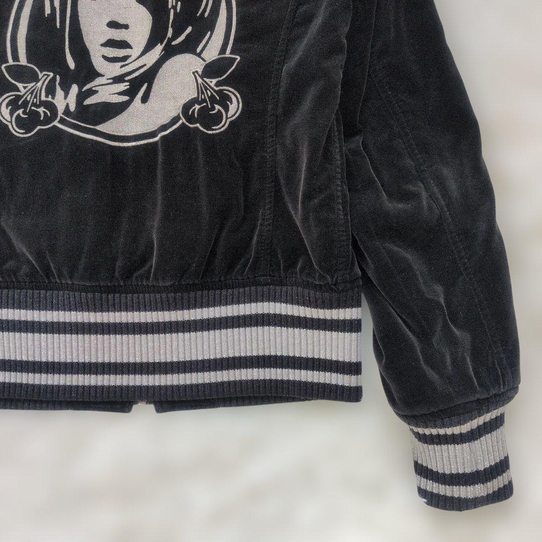 錦鯉　ヒステリックグラマー ベロア ブラック ブルゾン