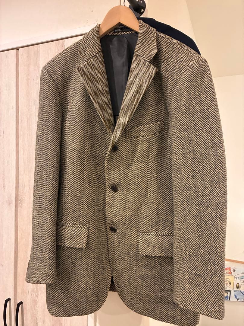 ラルフローレン　日本製　ツイード　ヘリンボーン　ジャケット