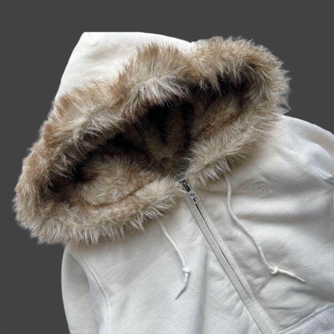 トップス 00s y2k archive \"A&F\" Fur zip hoodie