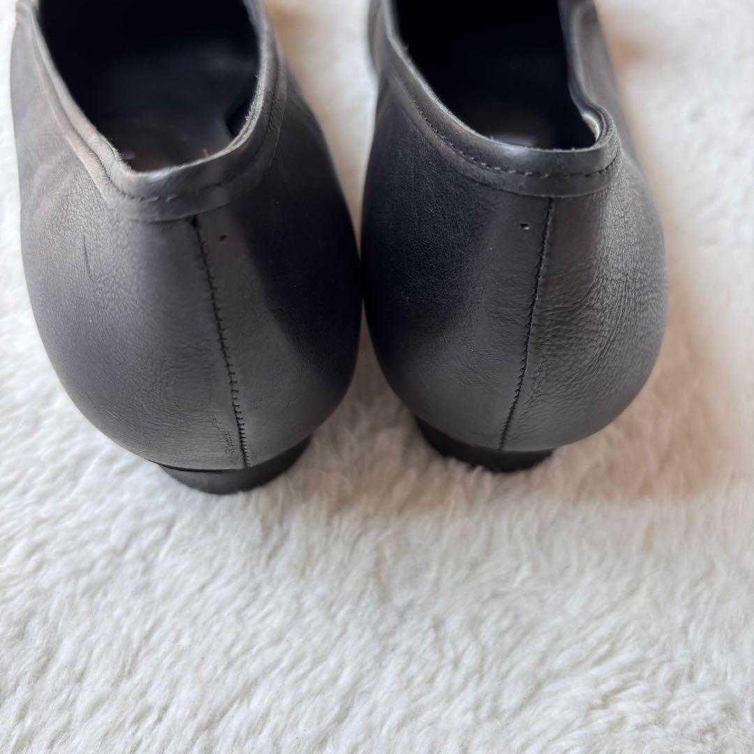 新品　23.5 MODE ET JACOMO D'ICI リボン 黒　革