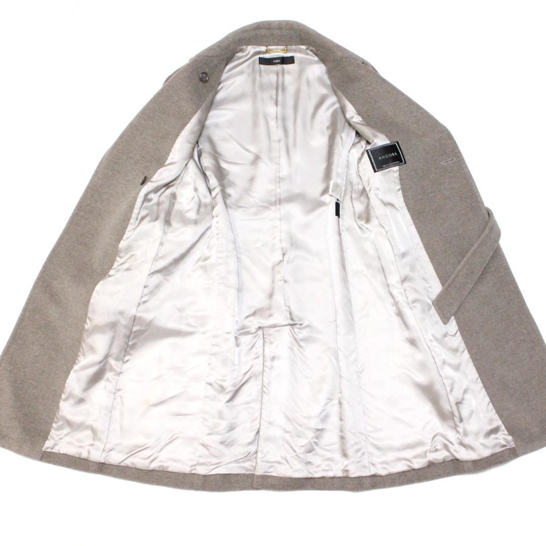 超美品INED イネド アンゴラ混 ベルト付きチェスターコート 9 ロングコート