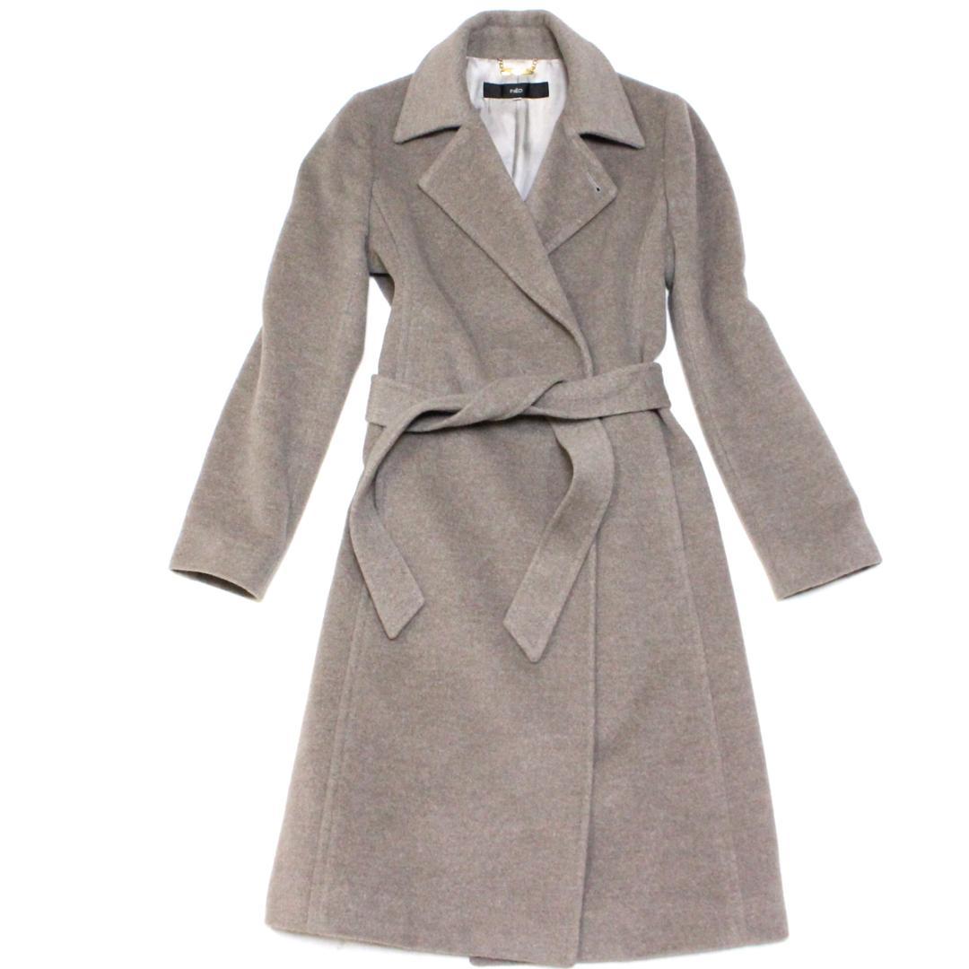 超美品INED イネド アンゴラ混 ベルト付きチェスターコート 9 ロングコート