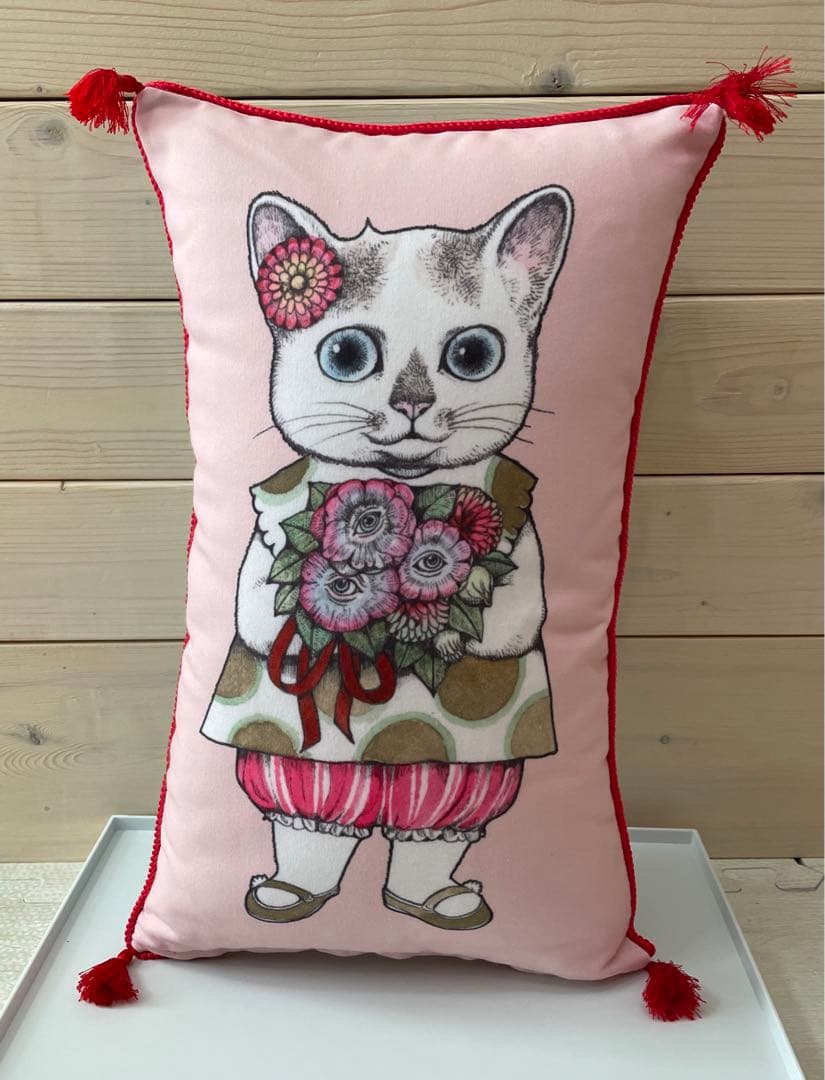 タッセルクッション　ボーちゃん・こはる