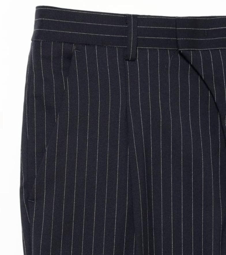 メンズ トロピカルウール ストライプ スラックス