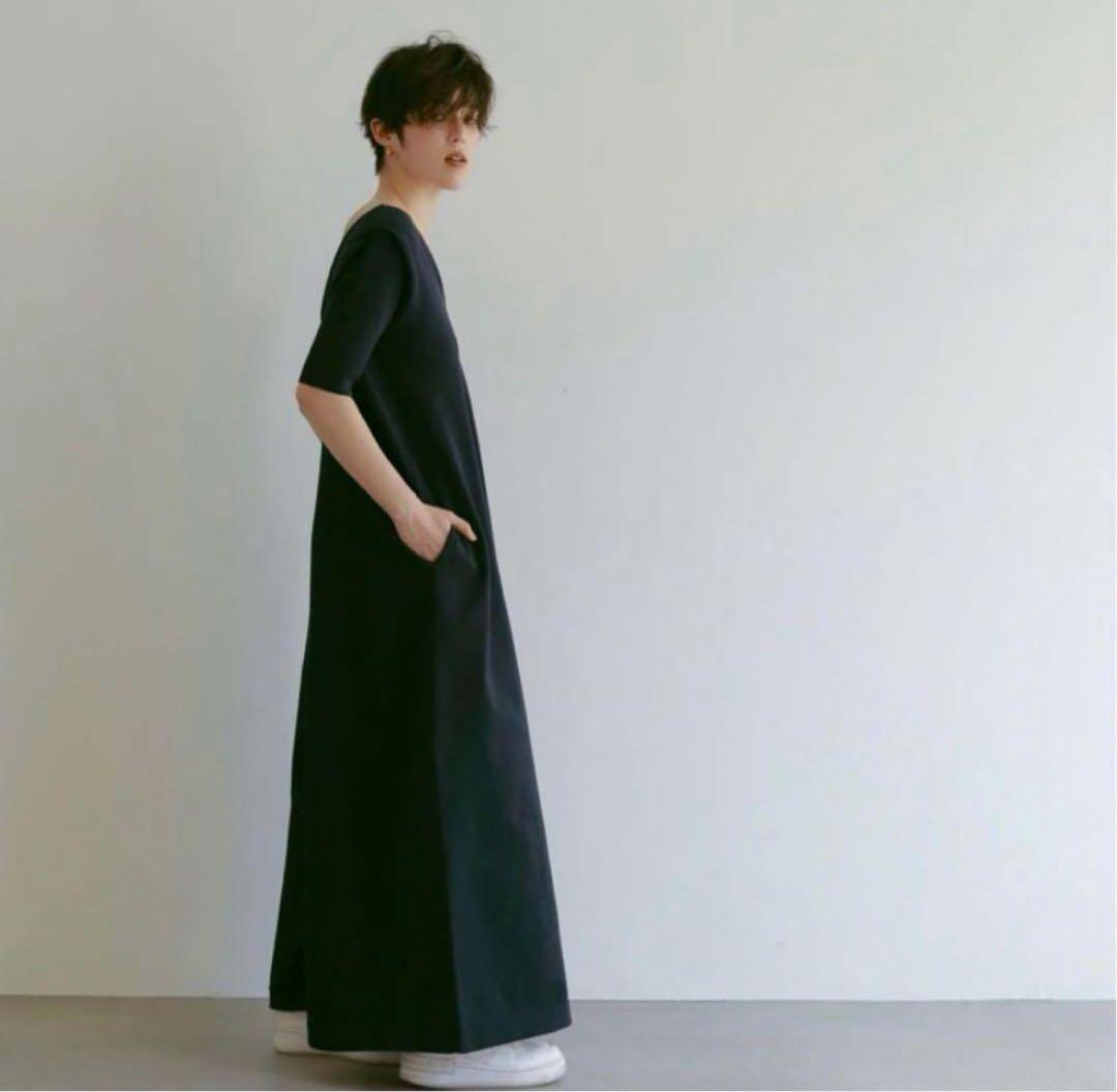 【新品未使用タグ付き】ETRE TOKYO ニットオールインワン ネイビー