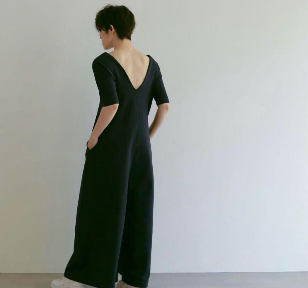 【新品未使用タグ付き】ETRE TOKYO ニットオールインワン ネイビー