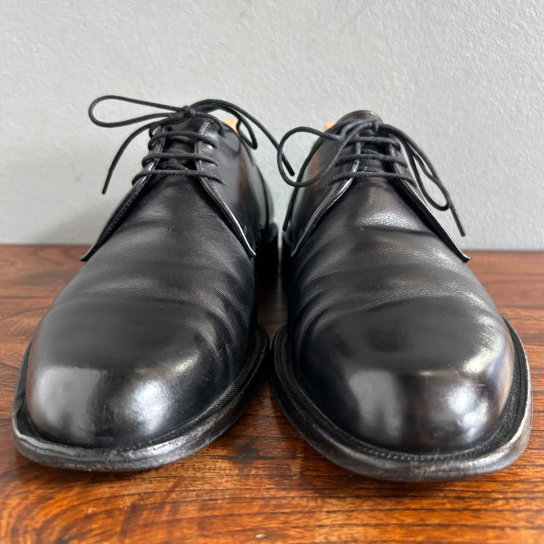 【匿名配送】 サルヴァトーレフェラガモ プレーントゥ ドレス 本革 外羽根 黒