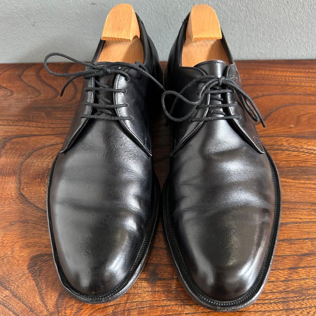 【匿名配送】 サルヴァトーレフェラガモ プレーントゥ ドレス 本革 外羽根 黒