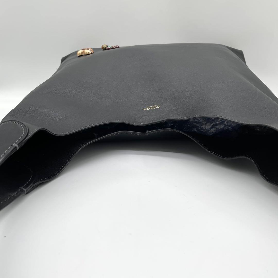 【極美品】コーチ　ブルックリン39 ワンショルダーバッグ　レザー　黒　A4可能