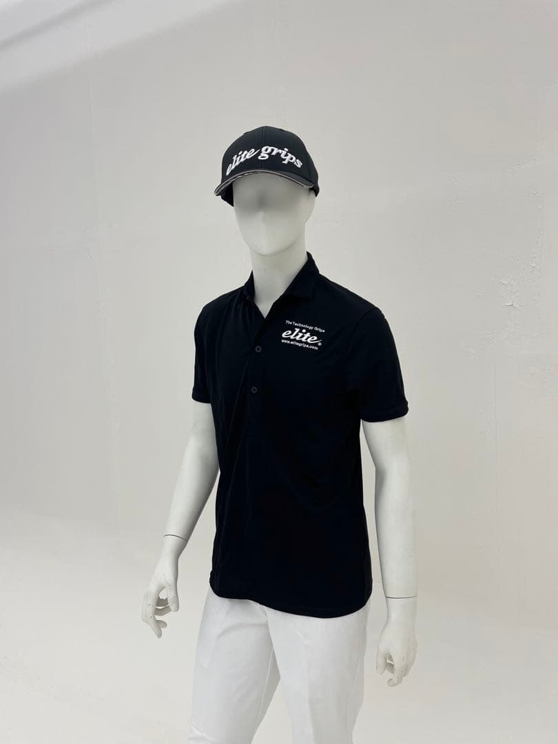 エリートグリップ　半袖ポロシャツ　スリムフィット　ブラック　L 新品