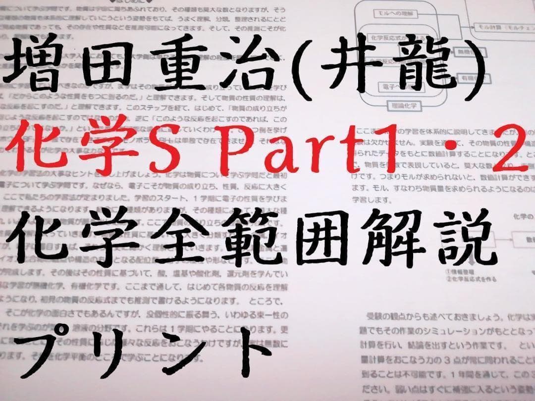 駿台　増田先生（井龍）による化学SPart1・2　前後期講義B4プリント　鉄緑会