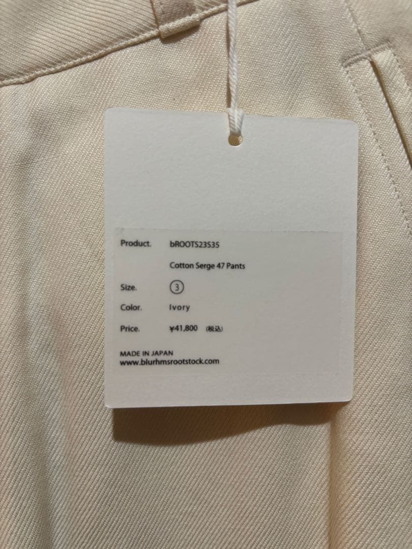 blurhmsブラームス CottonSerge 47 Pants カーゴパンツ